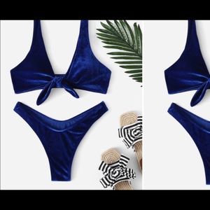 Blue velvet bikini